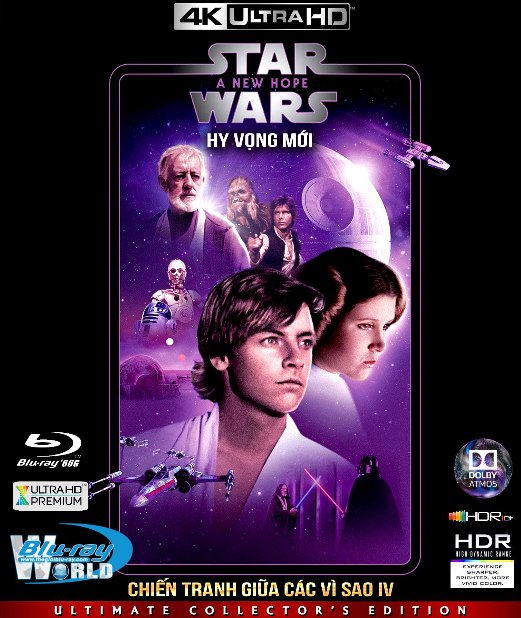 4KUHD-563. Star Wars IV - A New Hope - Chiến Tranh Giữa Các Vì Sao 4: Hy Vọng Mới 4K-66G (TRUE- HD 7.1 DOLBY ATMOS - HDR 10+)